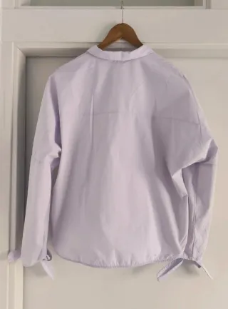Camisa lila pastel Mango Talla L