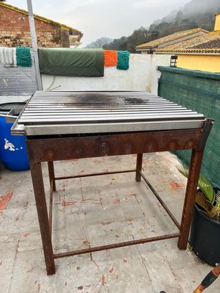 Barbacoa grande parrilla acero inoxidable