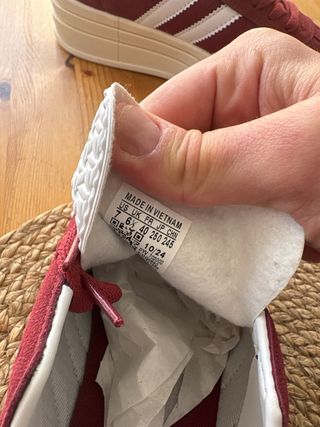 Adidas Gazelle Plataforma Rojas