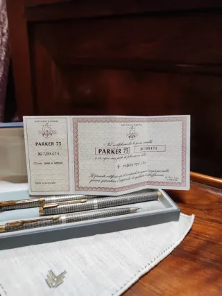 Parker tris penne argento vintage