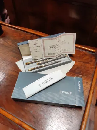 Parker tris penne argento vintage