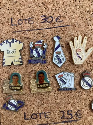 Lote de pins Real Madrid Vintage Sin tapon de atra