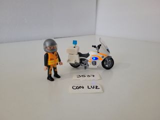 Moto de Emergencias de Playmobil con Luz