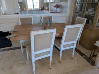 5 Sillas Comedor Estilo Gustaviano Madera