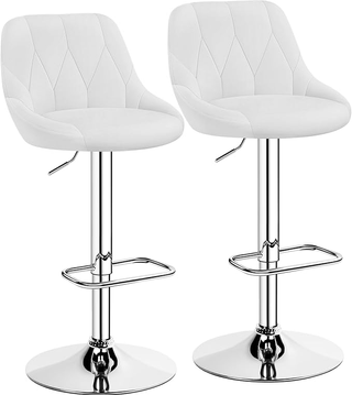 Set 2 Sgabelli Bar Alti Altezza Regolabile Cucina