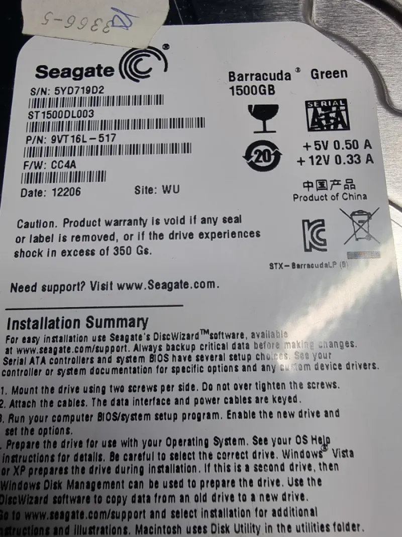 Disco Duro Interno Seagate 1.5TB
