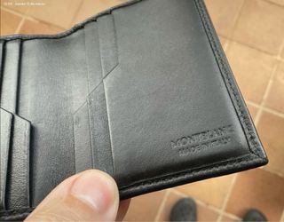 Cartera Montblanc Negra Perforada