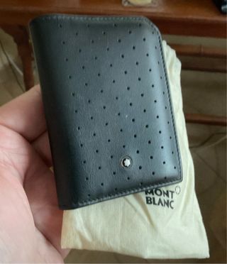 Cartera Montblanc Negra Perforada