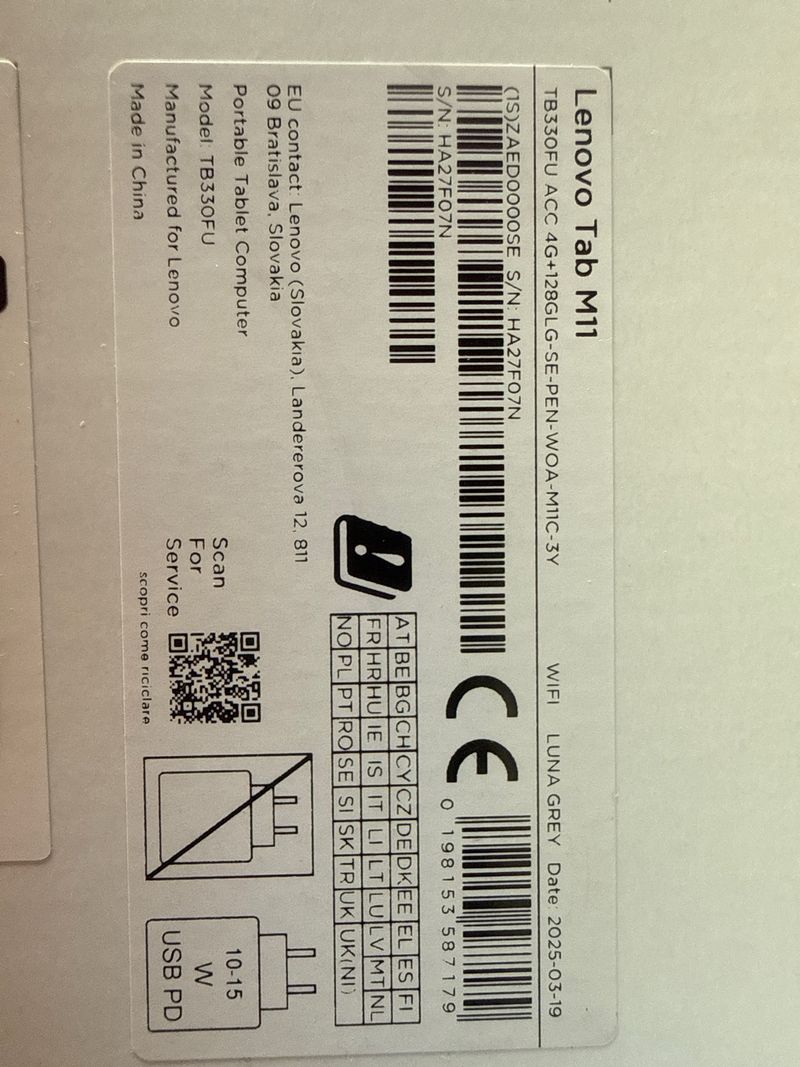 Lenovo Tab M11 con Tab Pen Gris Nuevo afbeelding 4