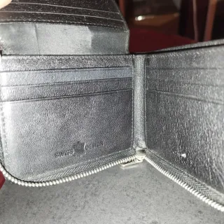 Cartera piel Moon Negra con Cremallera