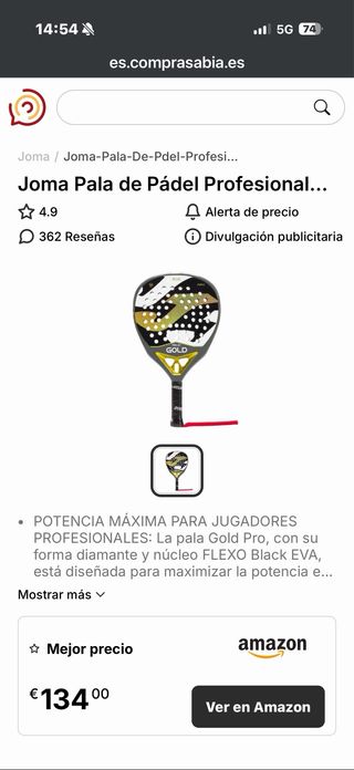 Pala Joma Gold Pro 2.0 2025 nueva