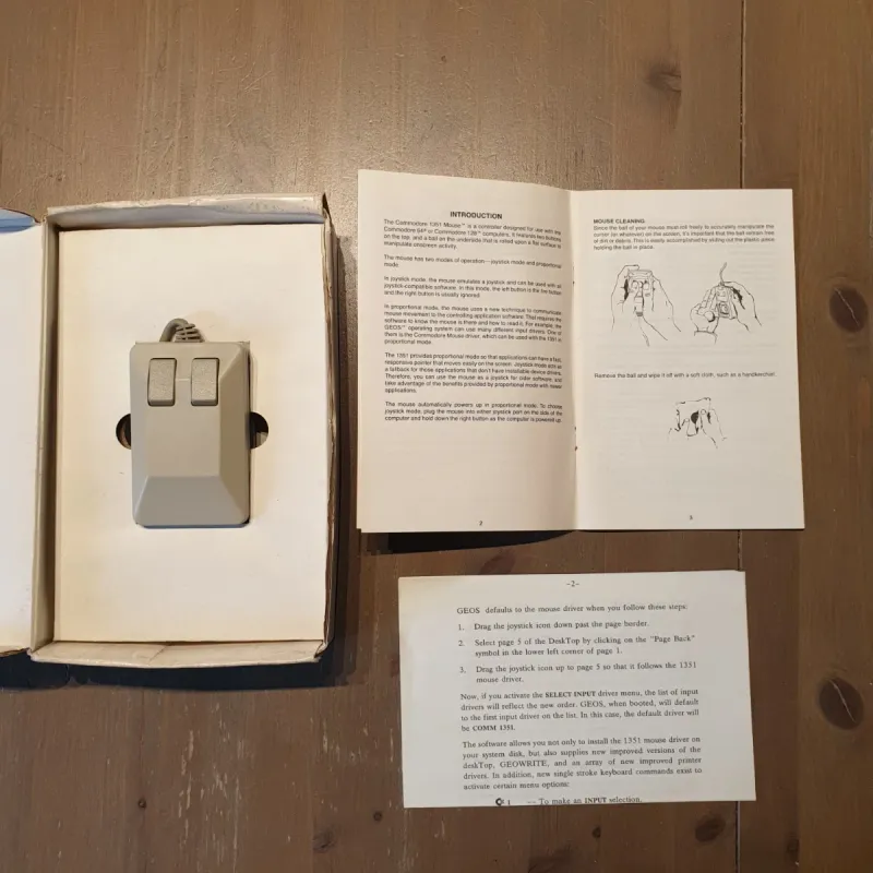 Mouse Commodore 1351 C64/C128 - Caja y Manual - N3 afbeelding 8