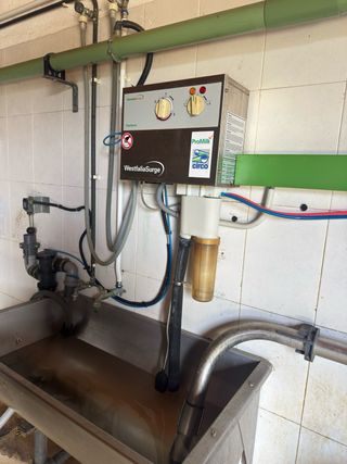 Sala de ordeño completa