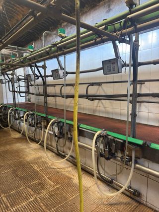 Sala de ordeño completa