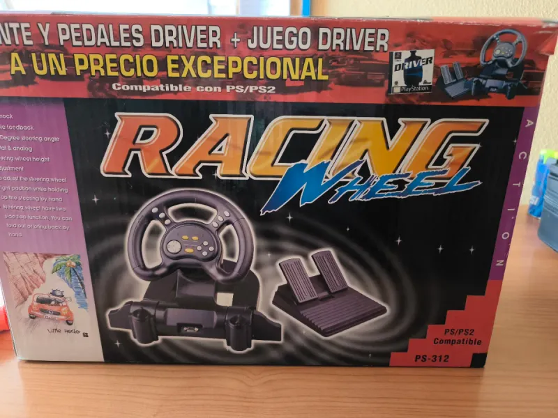 Volante y Pedales Driver + Juego Driver PS/PS2 afbeelding 2