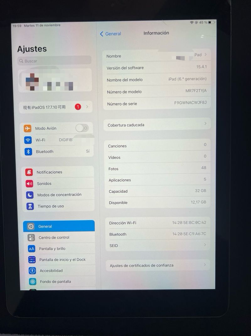 iPad 6ª Gen 2018 32GB Plata afbeelding 3