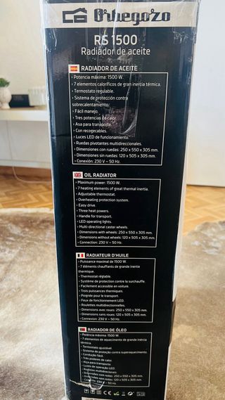 Orbegozo RF 1500 Radiador Eléctrico Bajo Consumo