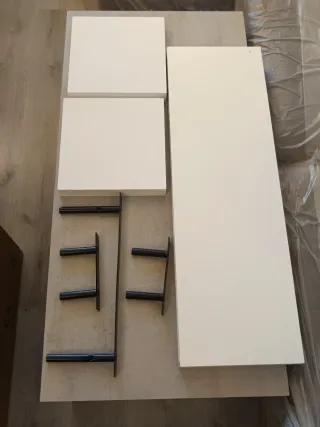 Estanterías madera blanca