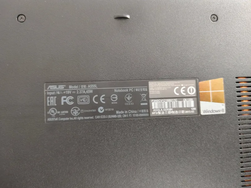 Portátil ASUS A555L Plata y Negro afbeelding 10