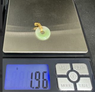 Colgante Jadeíta Natural Oro 21.6K