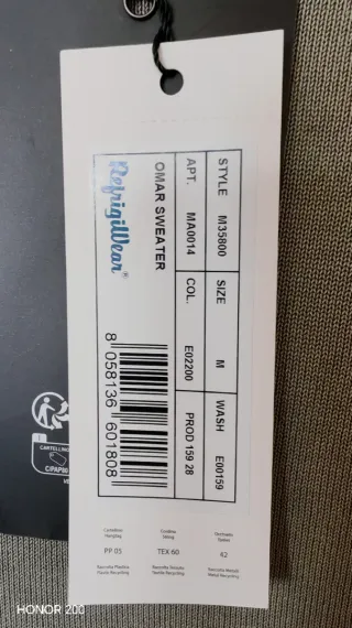 Maglione uomo in filo. Marca Refrigiwear. M