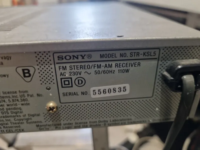 Home cinema SONY STR-KSL5 Dolby Pro Logic Receptor afbeelding 10