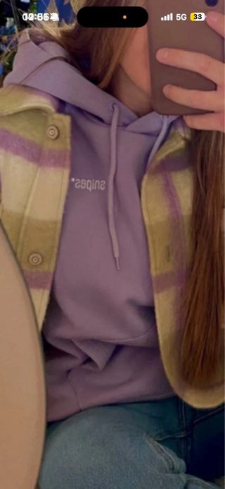 Felpa Snipes lilla con cappuccio