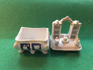 Caja porcelana victoriana estufa