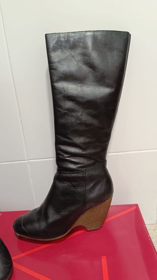 BOTAS DE PIEL AUTENTICA, CASI SIN USO, TALLA 36/37