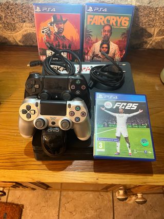 PS4 Slim 1TB + 2 Mandos + Juegos