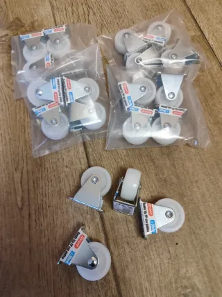 4 Ruedas Giratorias Fijas 38mm nuevo a estrenar