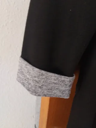 Cárdigan Negro y Gris Reversible