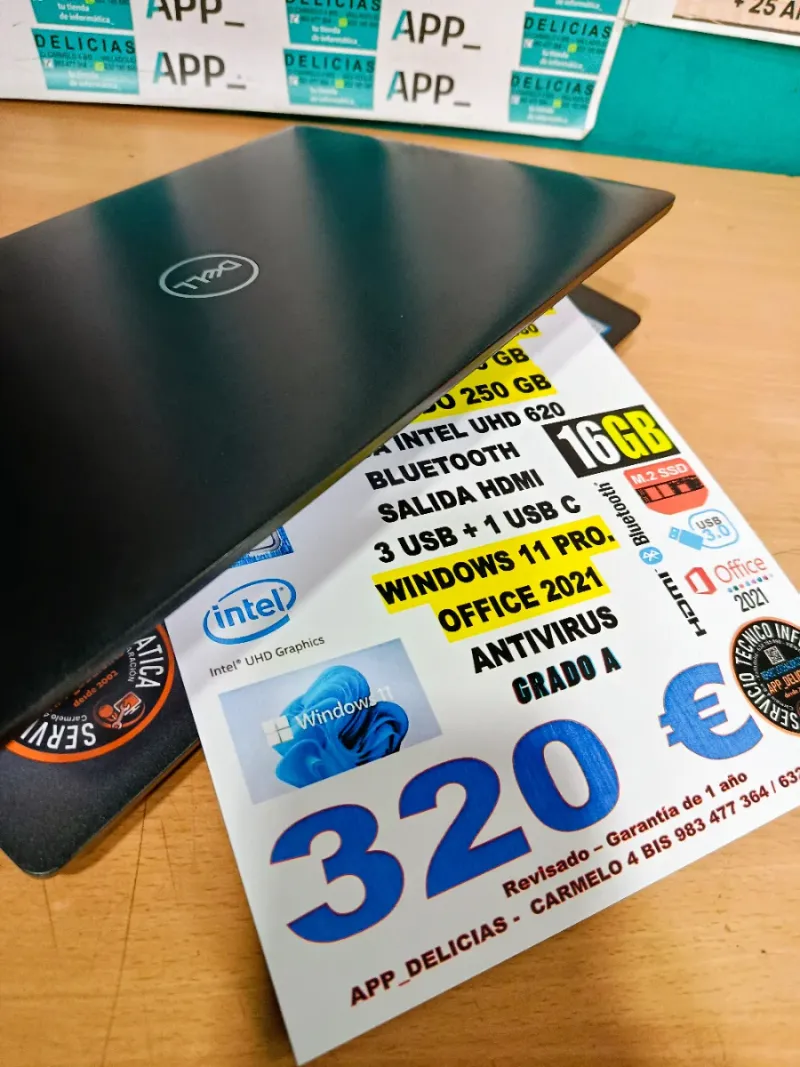 Portátil Dell i5 14 16GB RAM 250GB SSD afbeelding 3