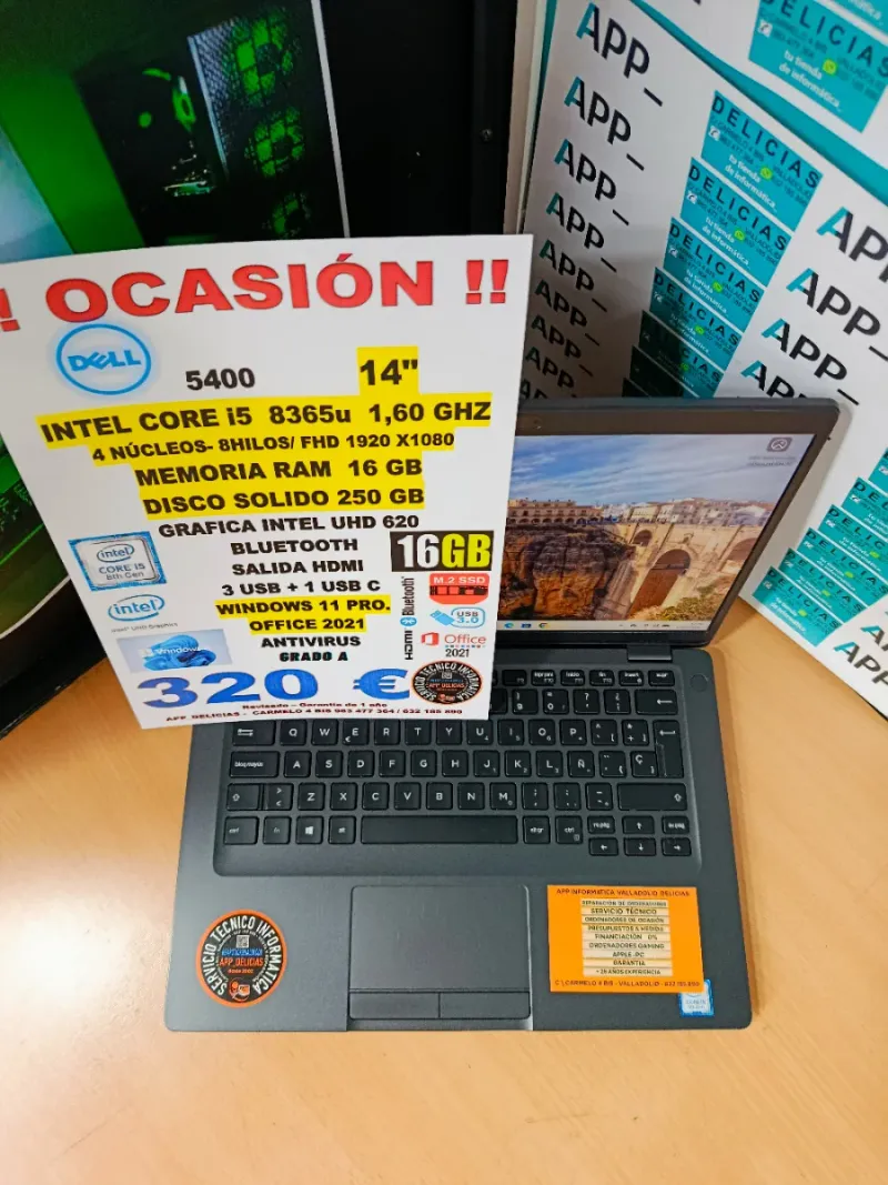 Portátil Dell i5 14 16GB RAM 250GB SSD afbeelding 4