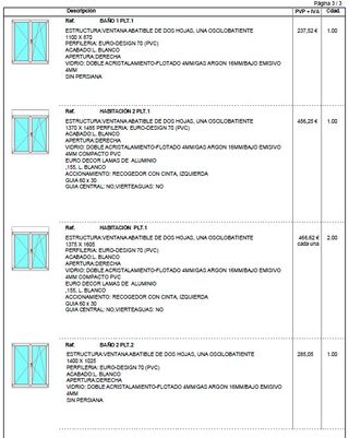 Ventanas PVC Blancas Nuevas