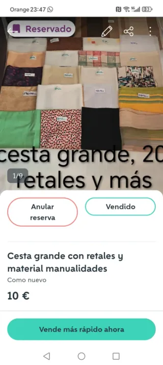 10 Lotes de Retales. Para Alona.