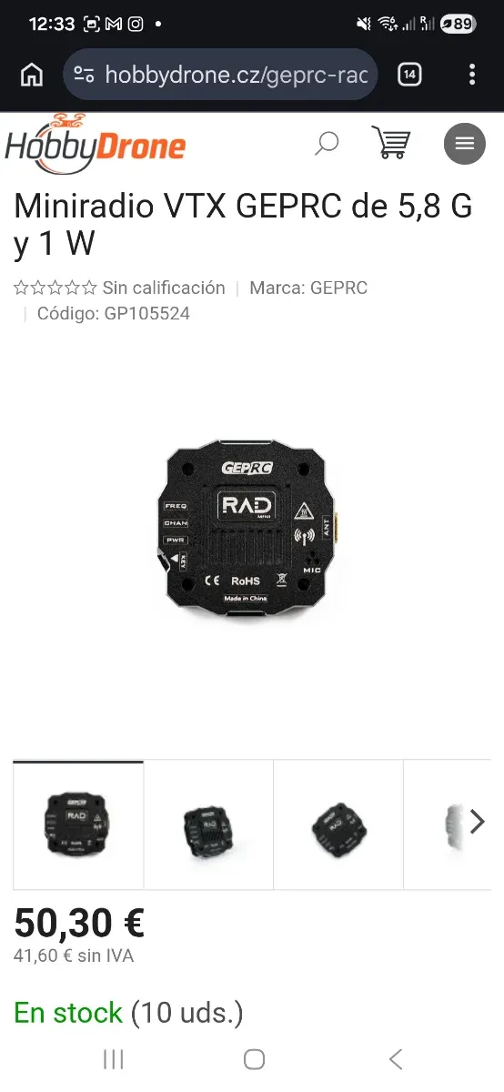 GEPRC RAD Mini VTX 5.8G 1W CADDXFPV Cámara afbeelding 3