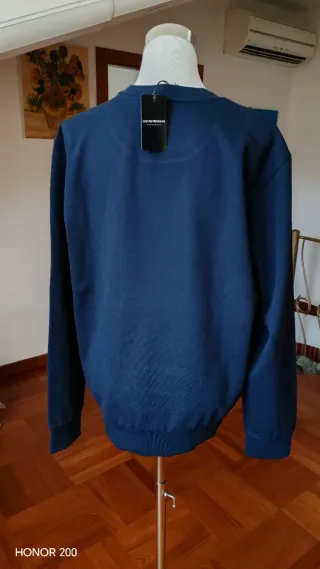 Felpa Armani Uomo Blu Taglia XL