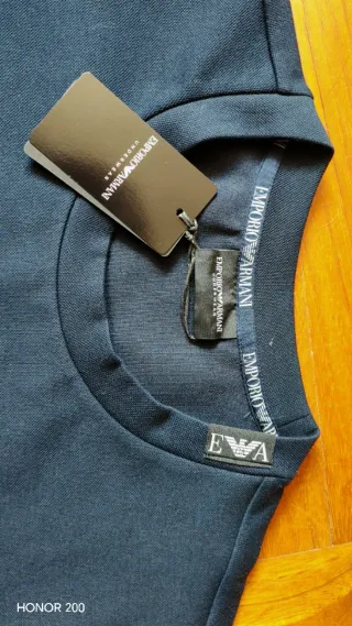 Felpa Armani Uomo Blu Taglia XL