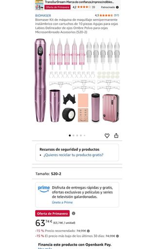 Máquina Micropigmentación Dermógrafo Profesional