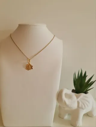 Colgante Flor de Loto plata Chapado en Oro