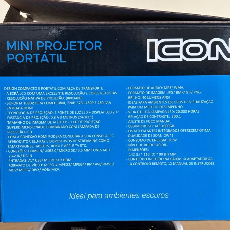 Mini proyector portátil Icon (Regalo cable HDMI) afbeelding 4