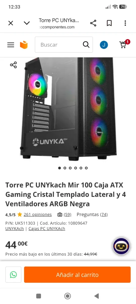 Pc montado a  piezas hace unos 4 meses .. afbeelding 6