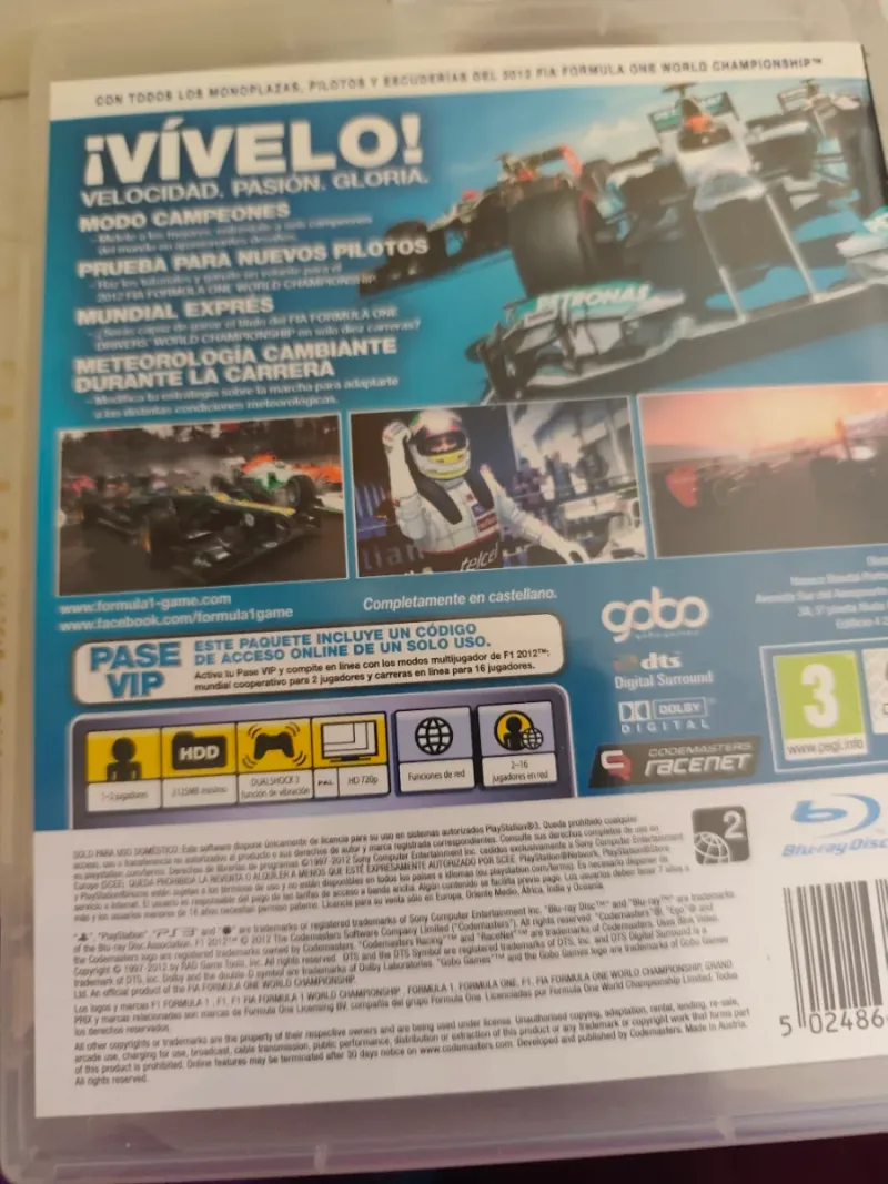 F1 2012 PS3 Formula 1 Juego Carreras afbeelding 4