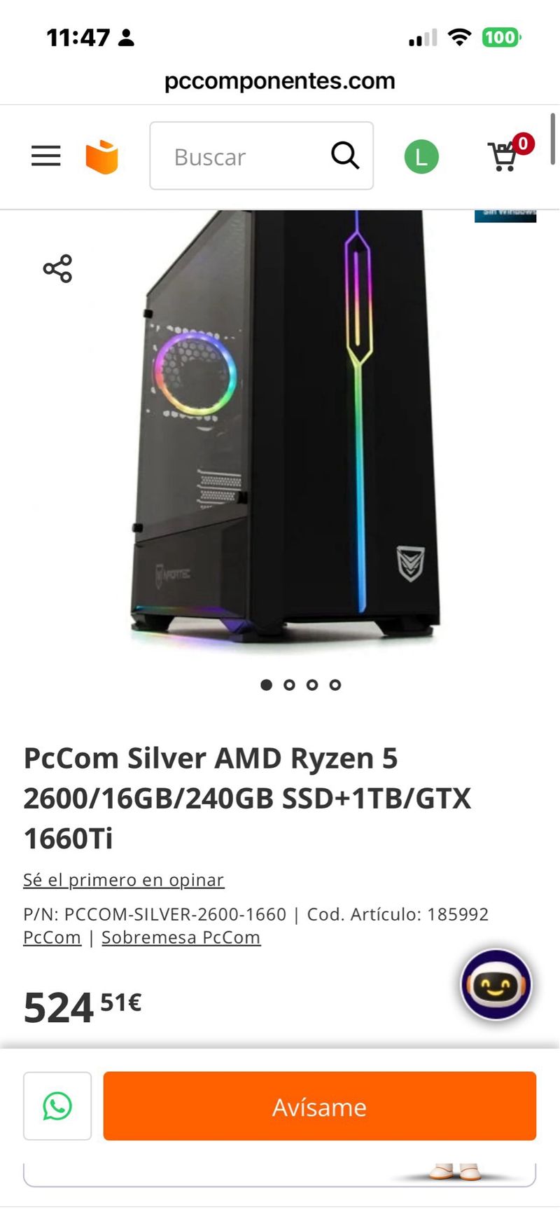 SETUP PC GAMING RTX 3060 / RYZEN 7 / 32GB + MONITO afbeelding 4