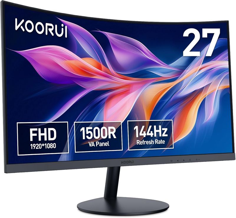 Monitor Gaming Koorui 27" Curvo 144Hz
