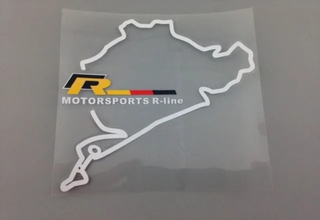 PEGATINA VINILO MOTORSPORTS VOLKSWAGEN R LINE