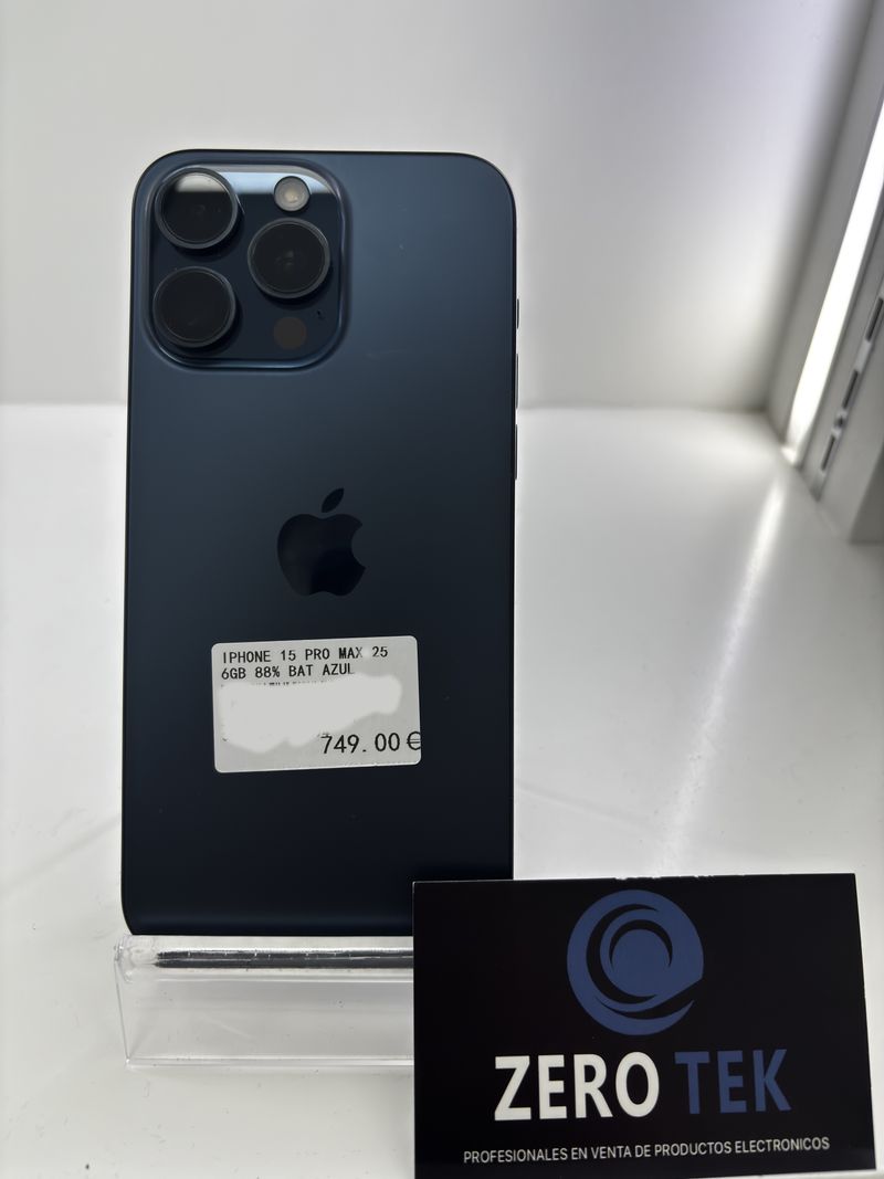 IPHONE 15 PRO MAX 256GB AZUL 88%