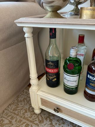 Mueble auxiliar restaurado madera y metal