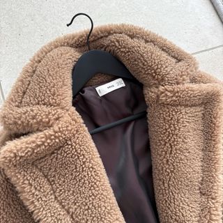 Abrigo borreguillo Mango marrón